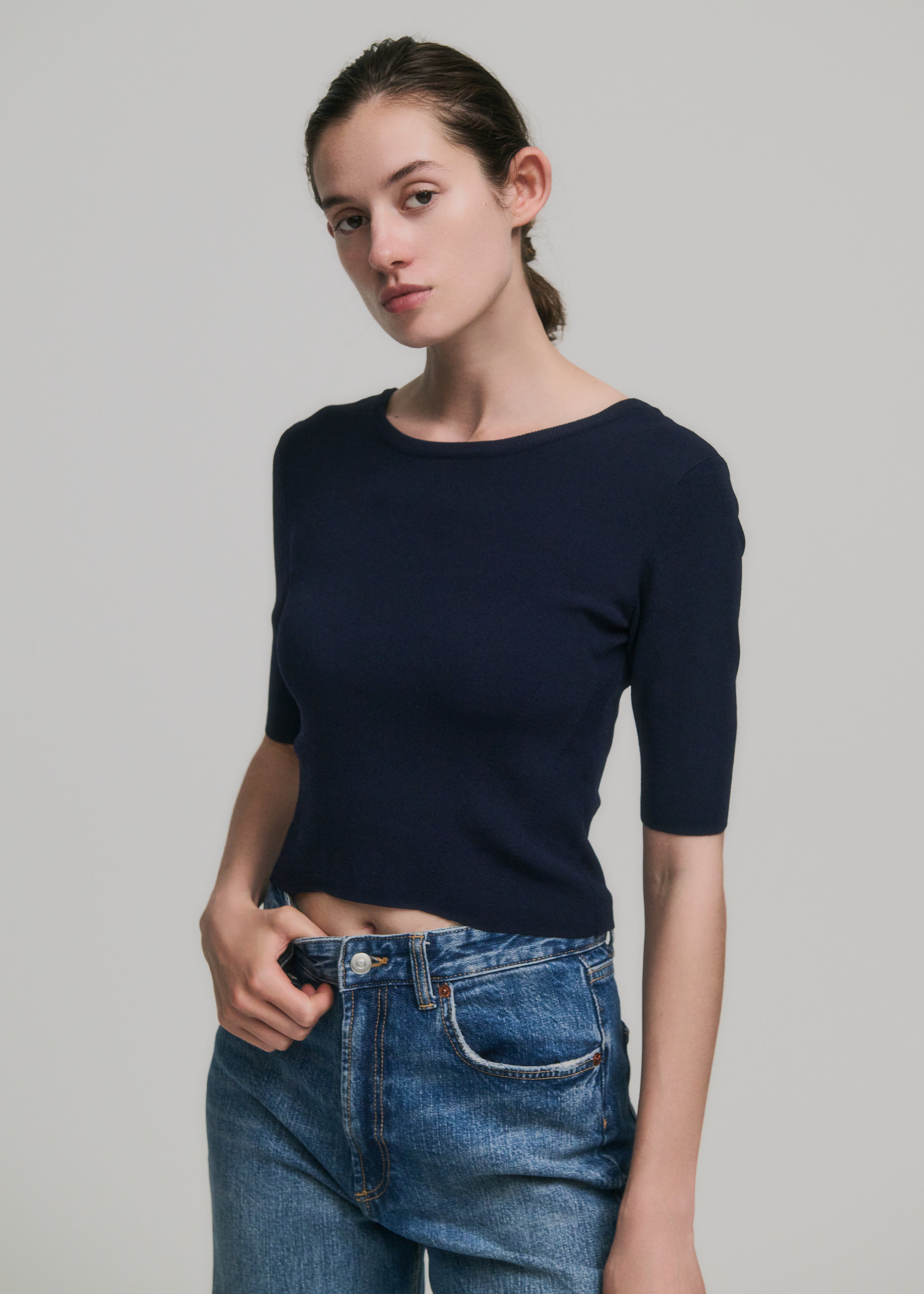 CROPPED COMPACT TEE