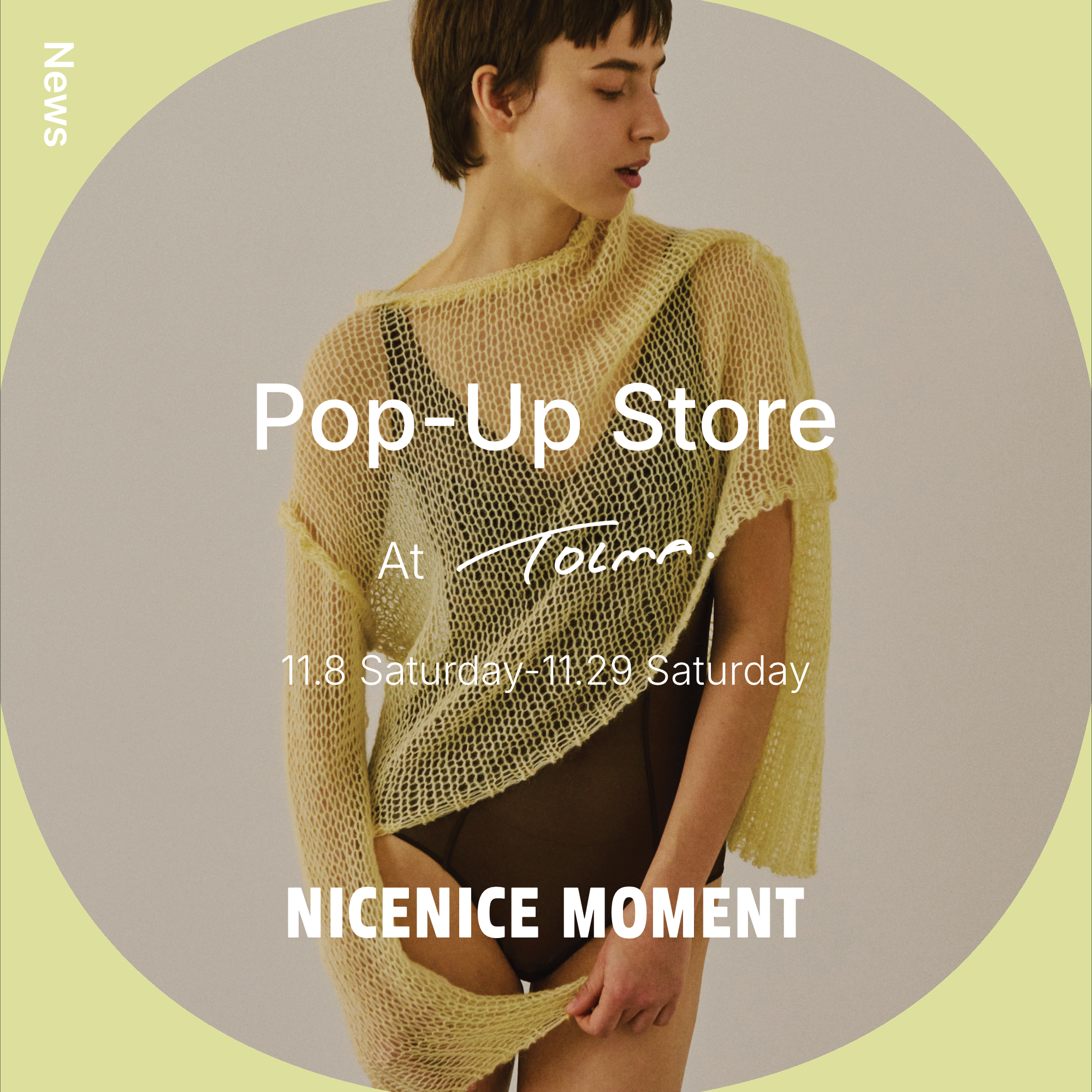 TOLMA. Pop-Up開催のお知らせ