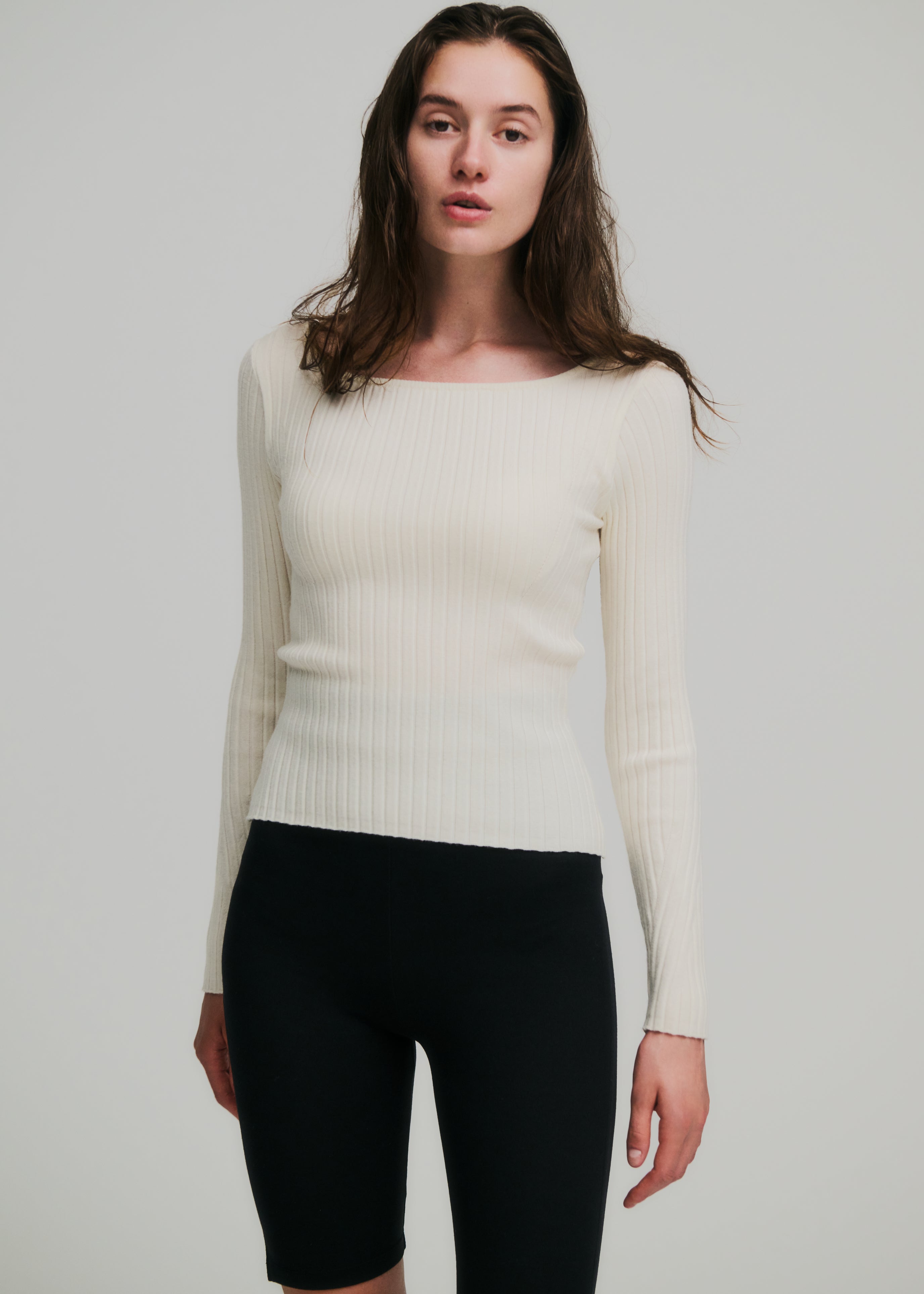 nicenicemomentホワイトリブタンクトップスR62 nicenicemomentホワイトリブタンクトップスR62 | タンクトップ