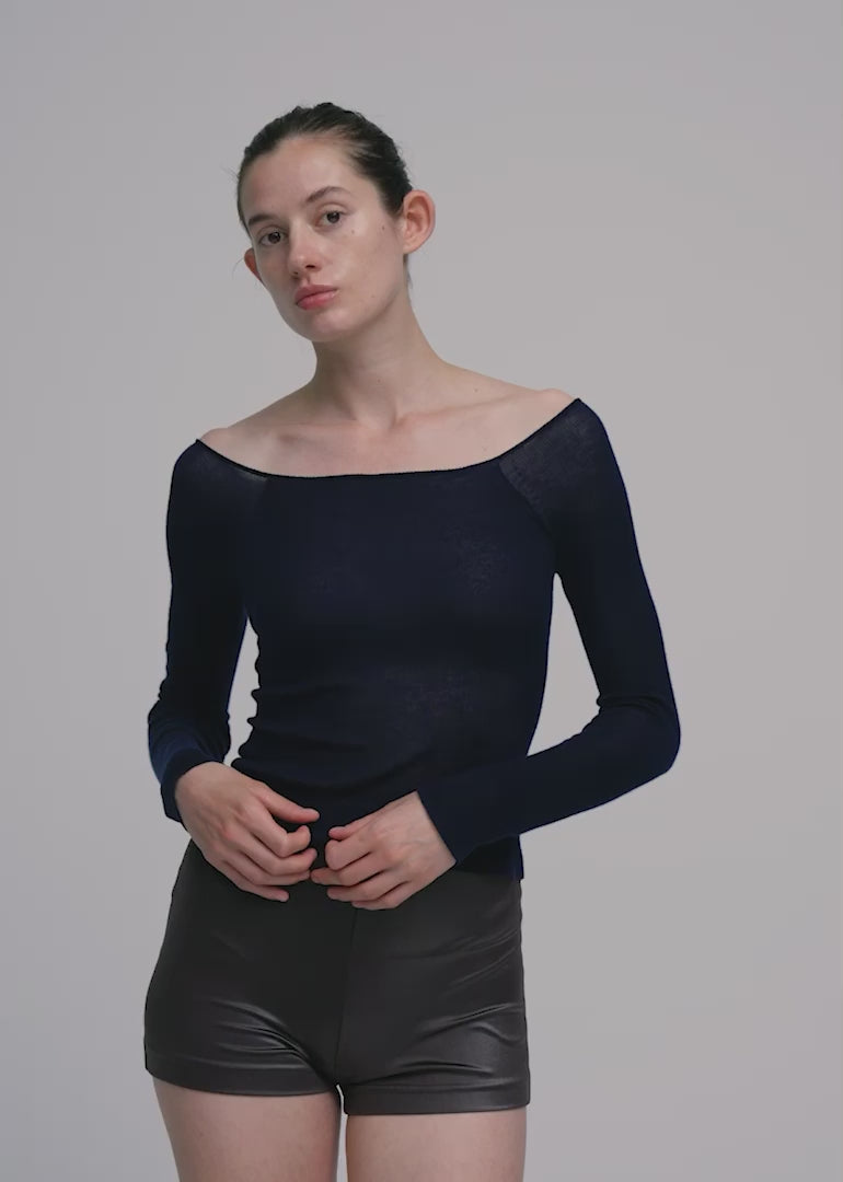 【NICENICE MOMENT】OPEN SHOULDERニット2 別注】＜NICENICE MOMENT for conte＞ OPEN SHOULDER ニット